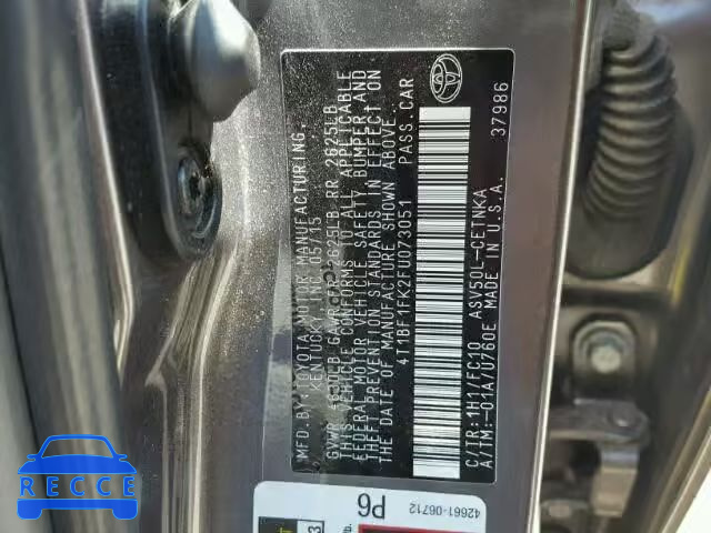2015 TOYOTA CAMRY 4T1BF1FK2FU073051 image 9