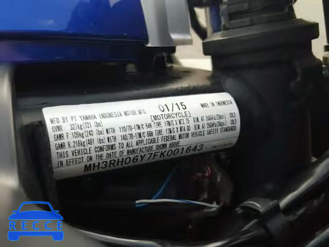 2015 YAMAHA YZFR3 MH3RH06Y7FK001643 image 9