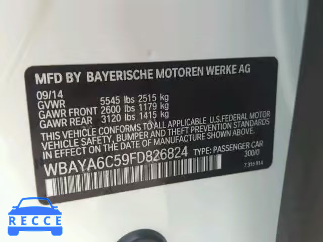 2015 BMW 740I WBAYA6C59FD826824 image 9