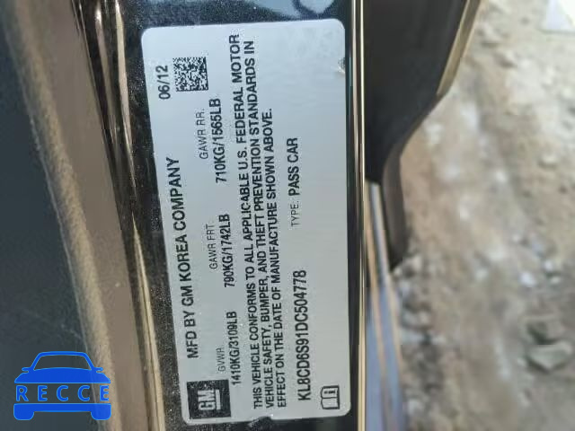 2013 CHEVROLET SPARK KL8CD6S91DC504778 image 9