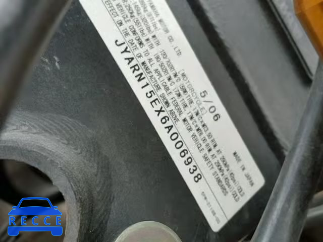 2006 YAMAHA YZFR1 JYARN15EX6A006938 image 9