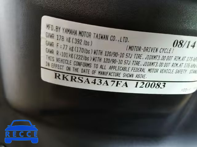 2015 YAMAHA YW50 RKRSA43A7FA120083 image 16