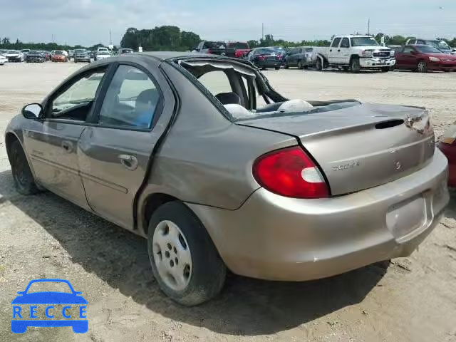 2001 DODGE NEON 1B3ES46C01D149545 image 2