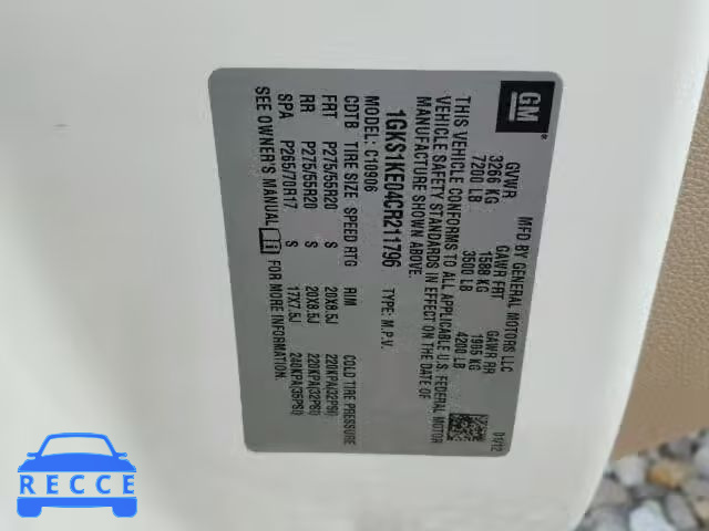 2012 GMC YUKON XL C 1GKS1KE04CR211796 image 9