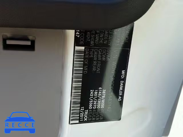 2012 FREIGHTLINER SPRINTER WDYPE8CC0C5643142 image 9