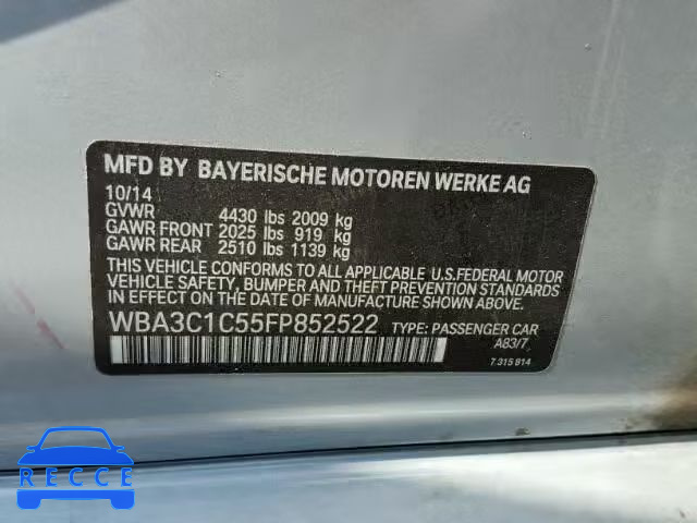 2015 BMW 328 WBA3C1C55FP852522 image 9