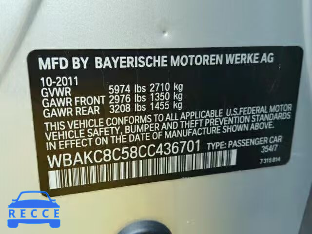 2012 BMW ALPINA B7 WBAKC8C58CC436701 зображення 9