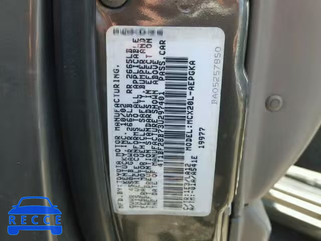 2003 TOYOTA AVALON 4T1BF28B73U297401 image 9