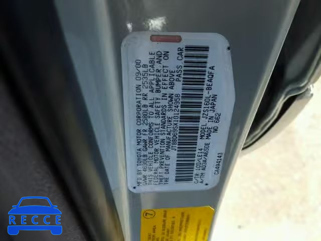 2001 LEXUS GS JT8BD69SX10124958 image 9