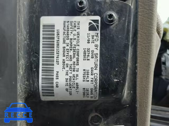 2001 SATURN SL 1G8ZF52821Z276127 image 9