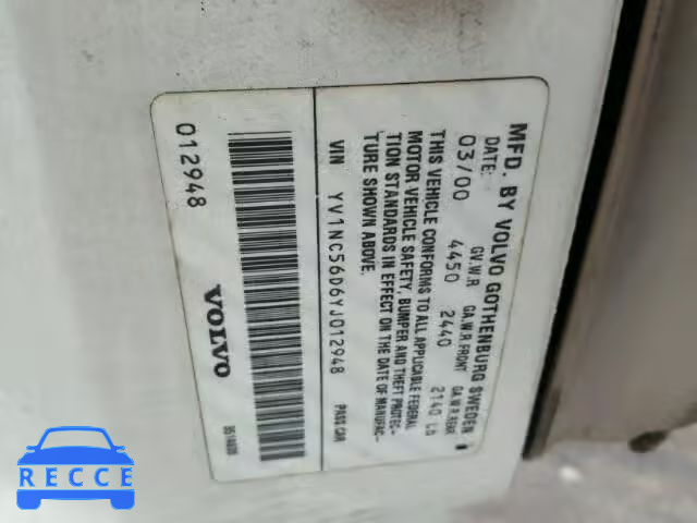 2000 VOLVO C70 YV1NC56D6YJ012948 image 9