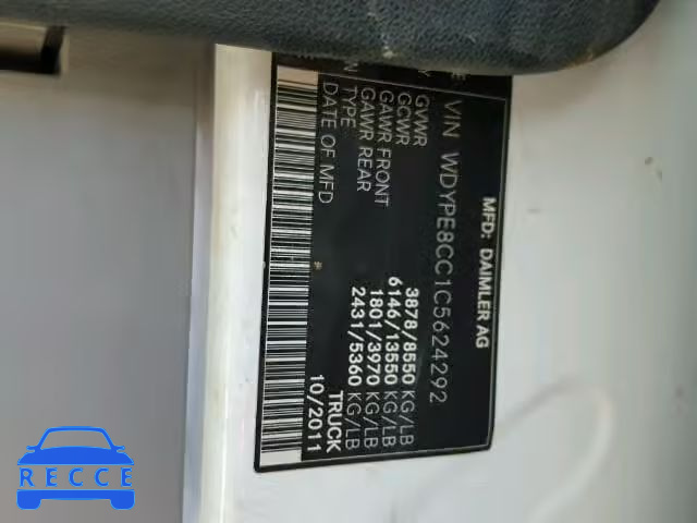 2012 FREIGHTLINER SPRINTER WDYPE8CC1C5624292 зображення 9
