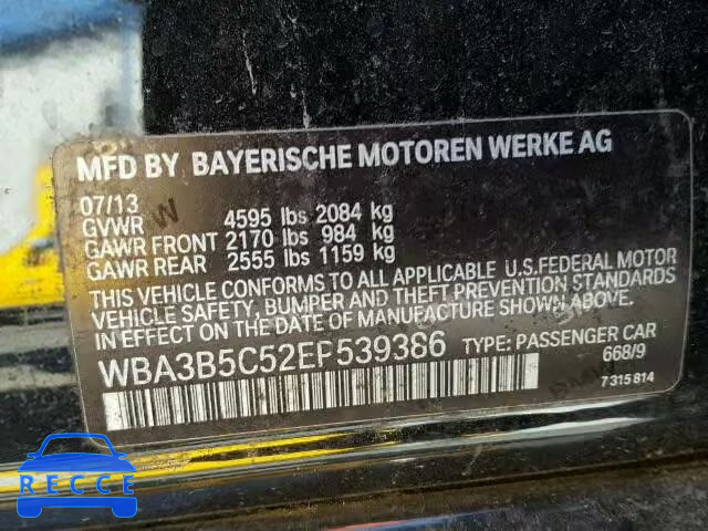2014 BMW 328 WBA3B5C52EP539386 Bild 9