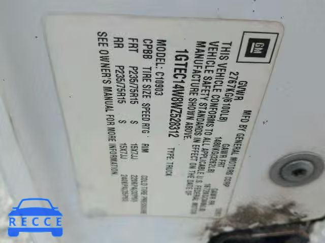 1998 GMC SIERRA 1GTEC14W8WZ528312 image 9