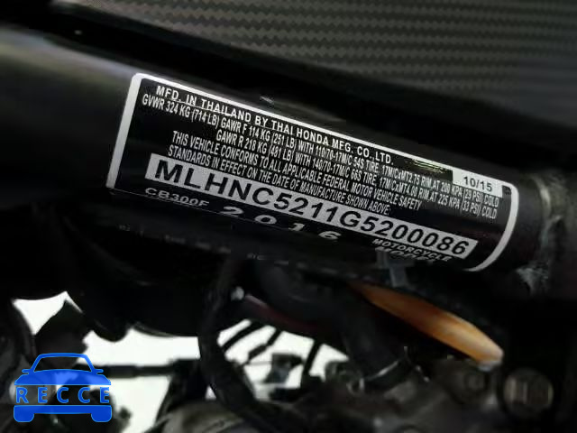 2016 HONDA CB300F MLHNC5211G5200086 Bild 19