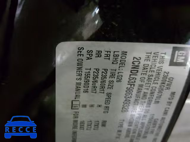 2008 CHEVROLET EQUINOX 2CNDL63F986349328 image 9