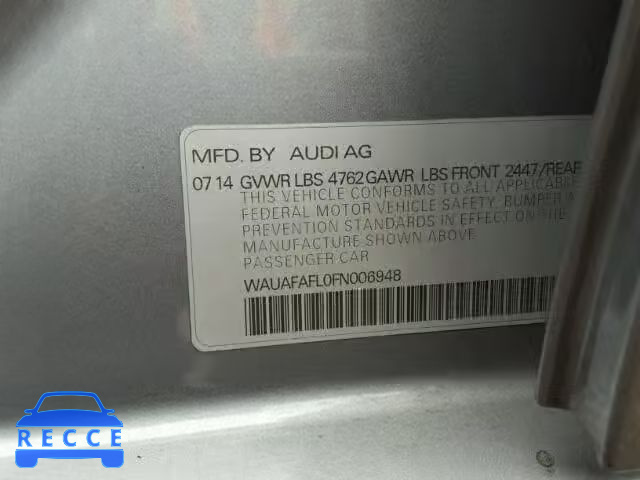 2015 AUDI A4 WAUAFAFL0FN006948 image 9