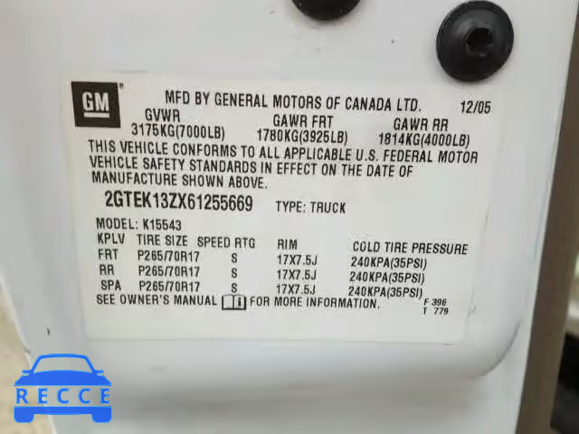 2006 GMC NEW SIERRA 2GTEK13ZX61255669 image 9