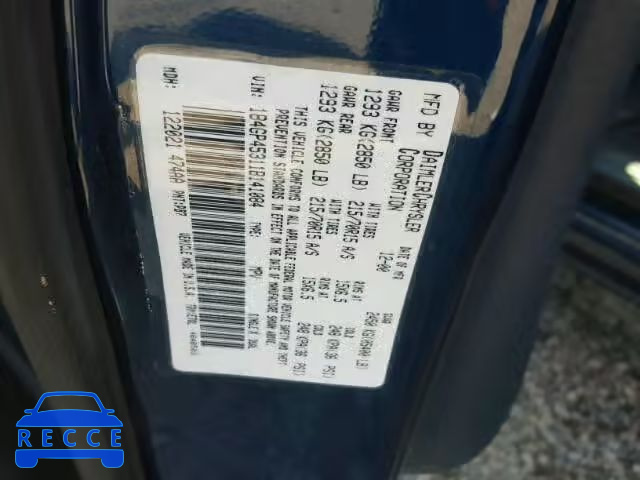 2001 DODGE CARAVAN 1B4GP45311B141084 image 9