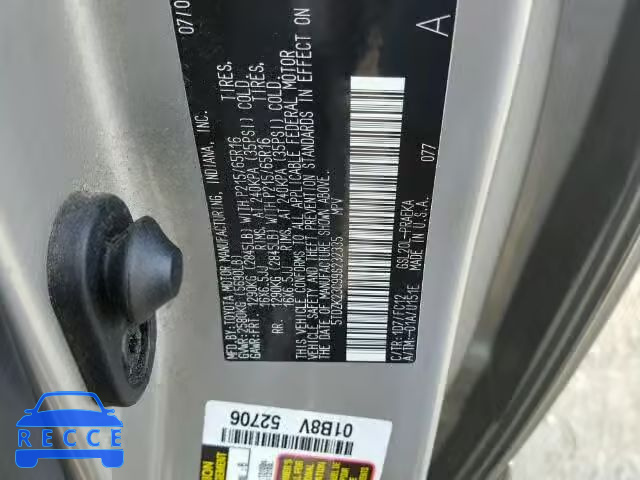 2009 TOYOTA SIENNA 5TDZK23C99S232335 image 9