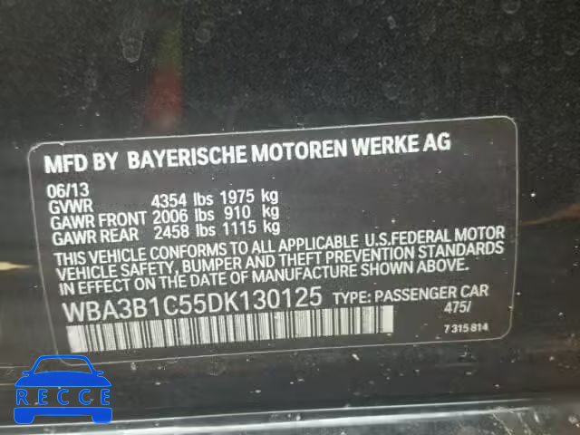 2013 BMW 320 WBA3B1C55DK130125 Bild 9