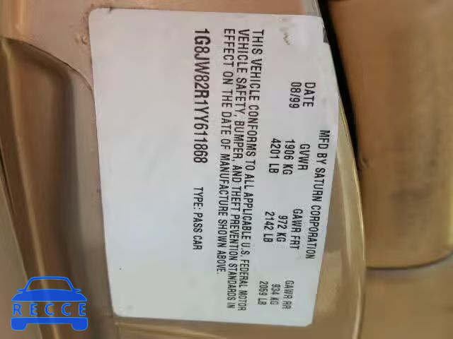 2000 SATURN LW2 1G8JW82R1YY611868 image 9