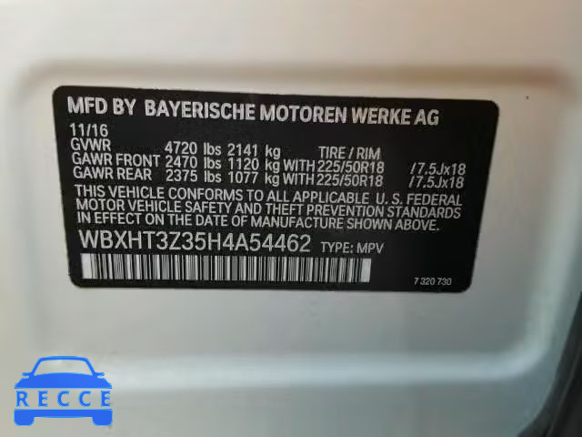 2017 BMW X1 WBXHT3Z35H4A54462 зображення 9
