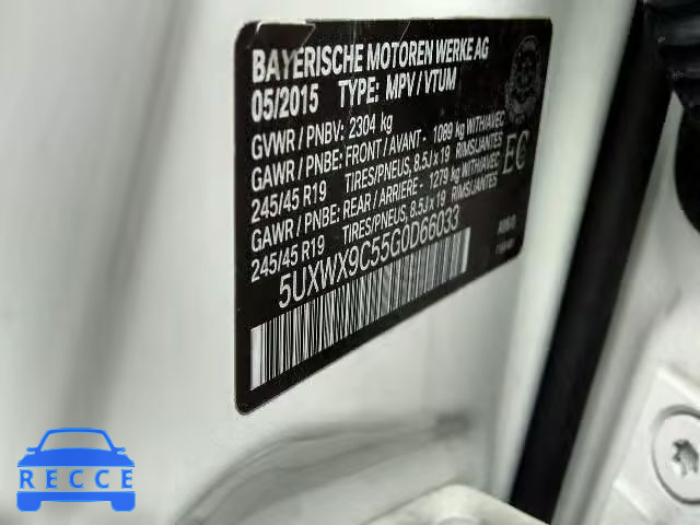 2016 BMW X3 5UXWX9C55G0D66033 image 9