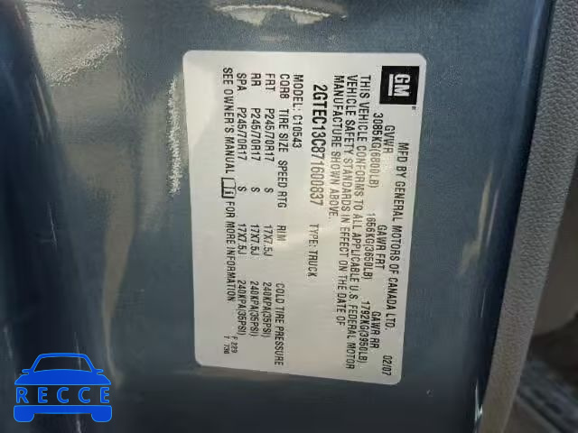 2007 GMC NEW SIERRA 2GTEC13C871600837 image 9