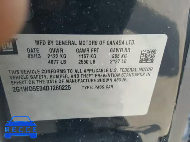 2013 CHEVROLET IMPALA POL 2G1WD5E34D1260225 image 9