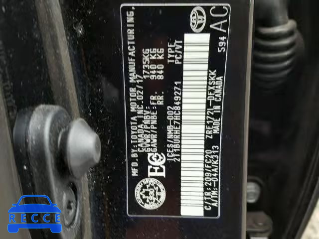 2017 TOYOTA COROLLA 2T1BURHE7HC849271 image 9