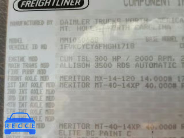 2015 FREIGHTLINER M2 106 MED 1FVKCYCY6FHGH1718 image 9