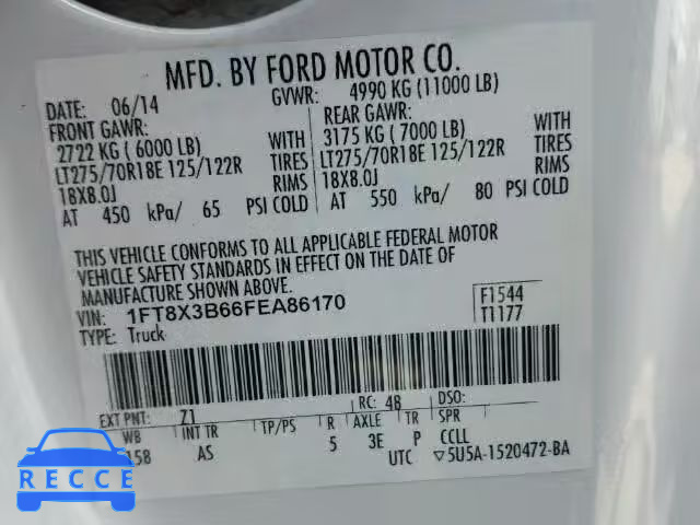2015 FORD F350 1FT8X3B66FEA86170 image 9