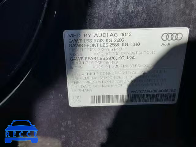 2014 AUDI Q5 WA1CMAFPXEA048192 image 9