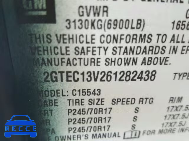 2006 GMC NEW SIERRA 2GTEC13V261282438 image 9