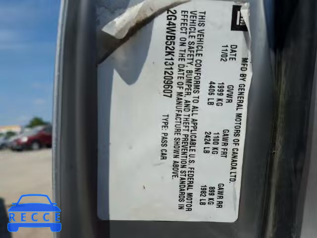 2003 BUICK REGAL 2G4WB52K131209607 image 9