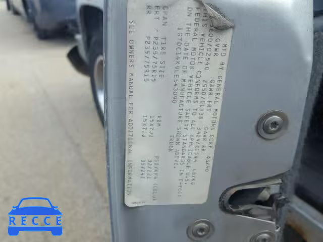 1990 GMC SIERRA C15 1GTDC14K9LE543090 image 9