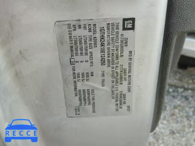 2008 GMC SIERRA 1GTHK24K18E124250 image 9