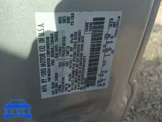 2002 MAZDA B4000 CAB 4F4ZR47E32TM16977 image 9