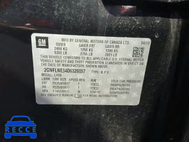 2013 CHEVROLET EQUINOX 2GNFLNE34D6328057 image 9