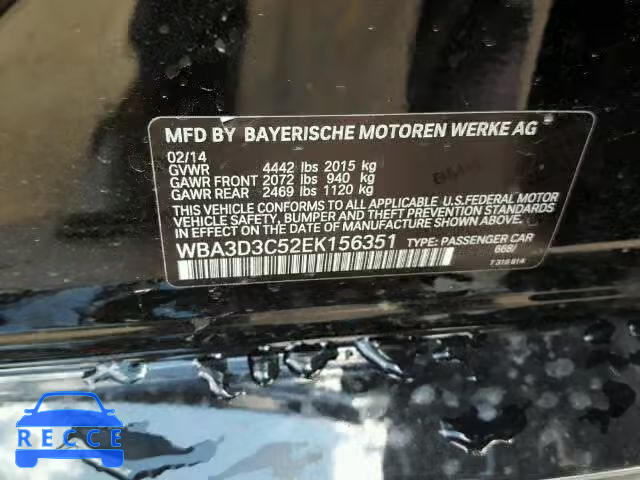 2014 BMW 328 WBA3D3C52EK156351 Bild 9