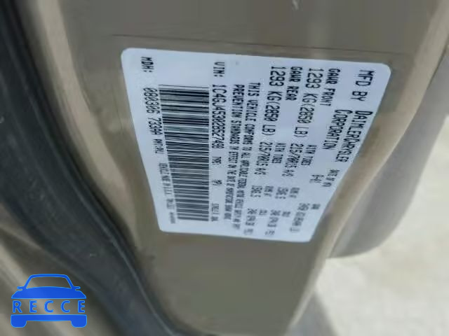 2002 CHRYSLER VOYAGER LX 1C4GJ45302B527498 image 9