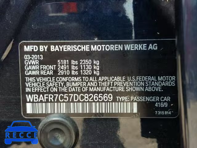 2013 BMW 535 WBAFR7C57DC826569 image 9