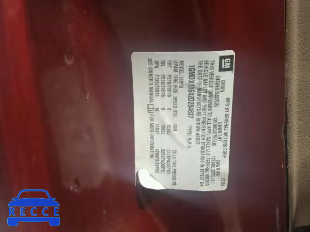 2002 PONTIAC MONTANA LU 1GMDX13E42D284637 image 9