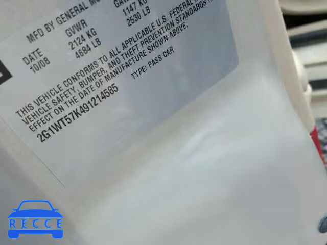 2009 CHEVROLET IMPALA 2G1WT57K491214585 image 9