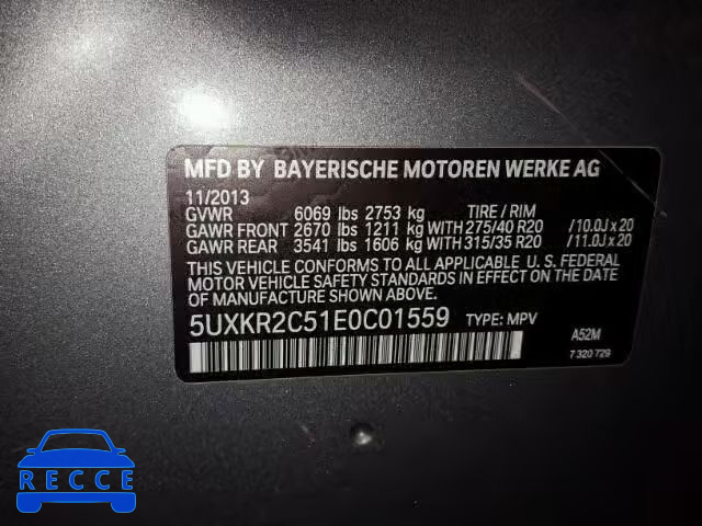 2014 BMW X5 5UXKR2C51E0C01559 image 9