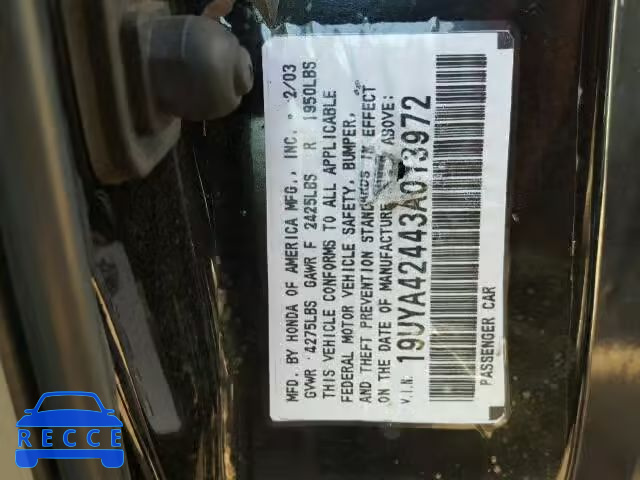 2003 ACURA 3.2CL 19UYA42443A013972 image 9