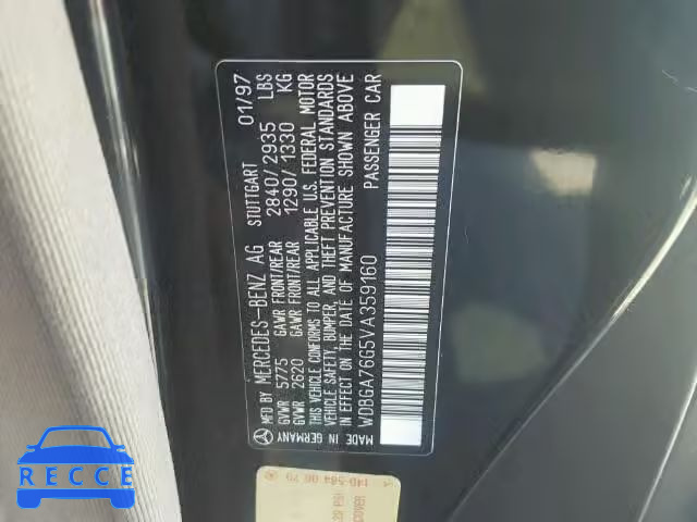 1997 MERCEDES-BENZ S WDBGA76G5VA359160 image 9