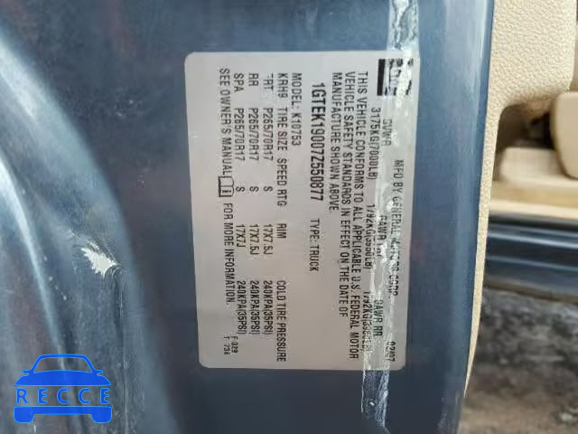 2007 GMC NEW SIERRA 1GTEK19007Z550877 image 9