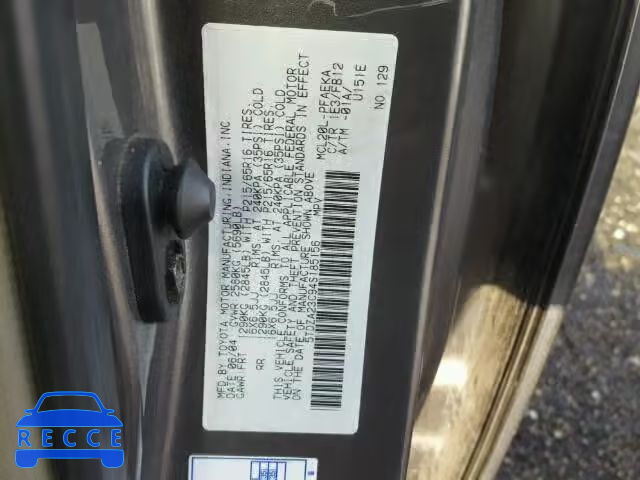 2004 TOYOTA SIENNA 5TDZA23C94S185156 image 9